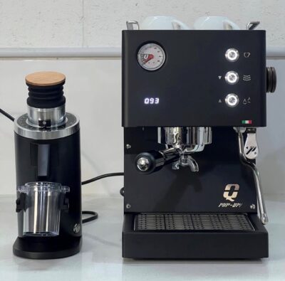 MACHINE AND GRINDER BUNDLE: Quick Mill Pop-Up Black Edition and Turin DF54 Black Single Dose Coffee Grinder