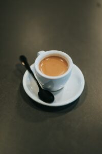 A cup of decaf coffee